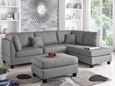 NEW SECTIONAL with OTTOMAN and PILLOWS - NEW IN BOX