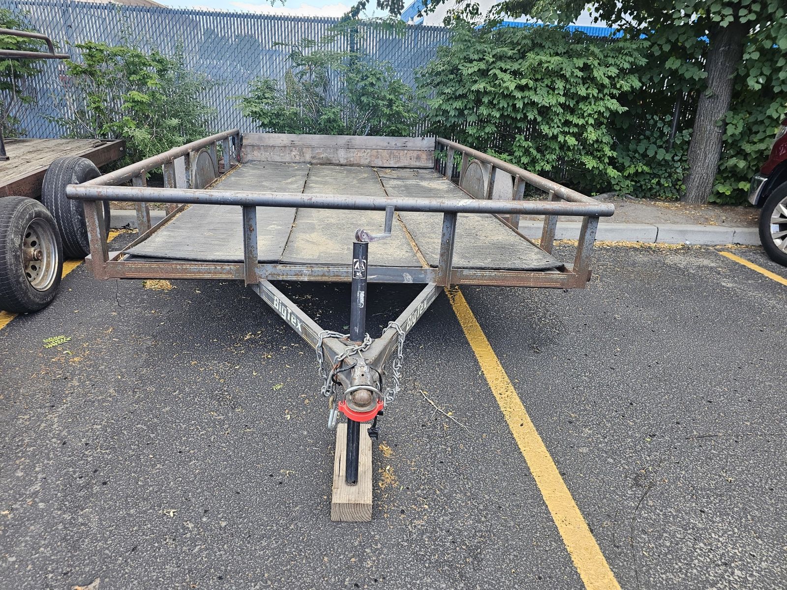 Big Tex Utility Trailer, 5' x 8' Flatbed with Wood Decking, Heavy-Duty