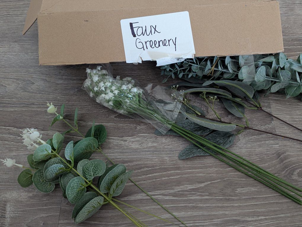 Assorted Artificial Eucalyptus & Baby's Breath Faux Greenery Stems Bulk Lot