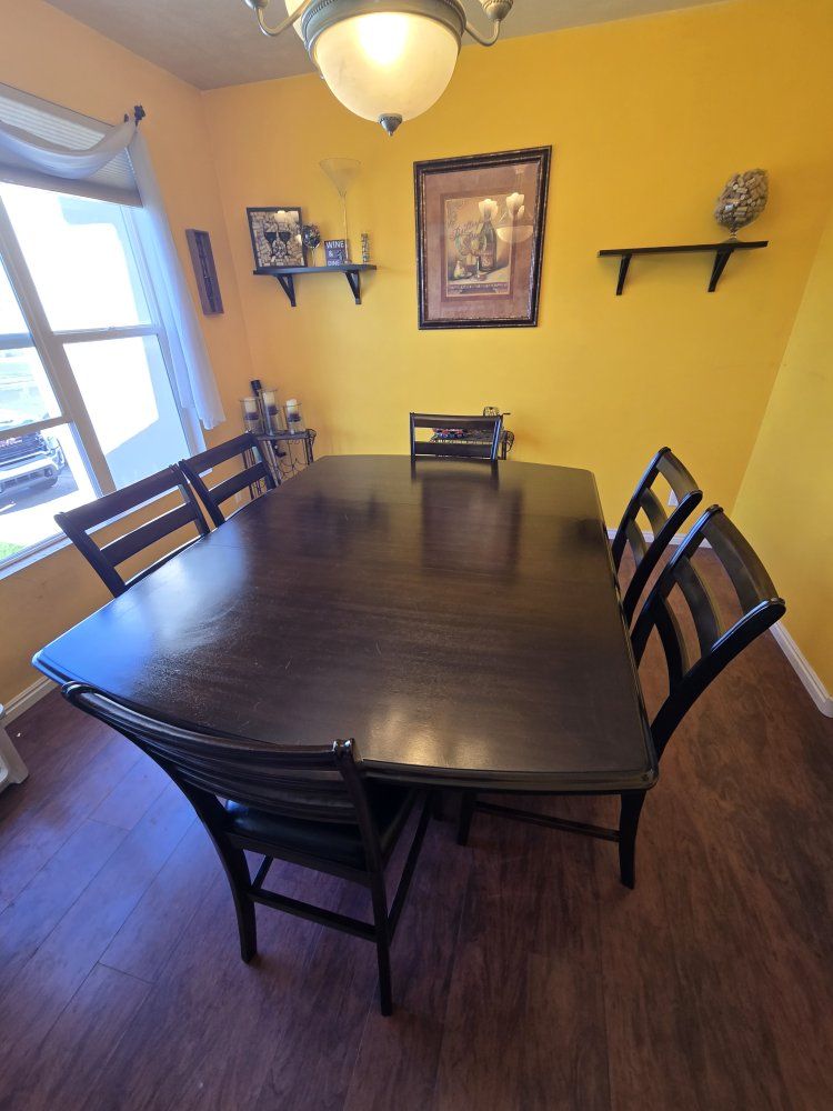 MINT Ashley Furniture 7-Piece Counter-Height Dining Set - Espresso