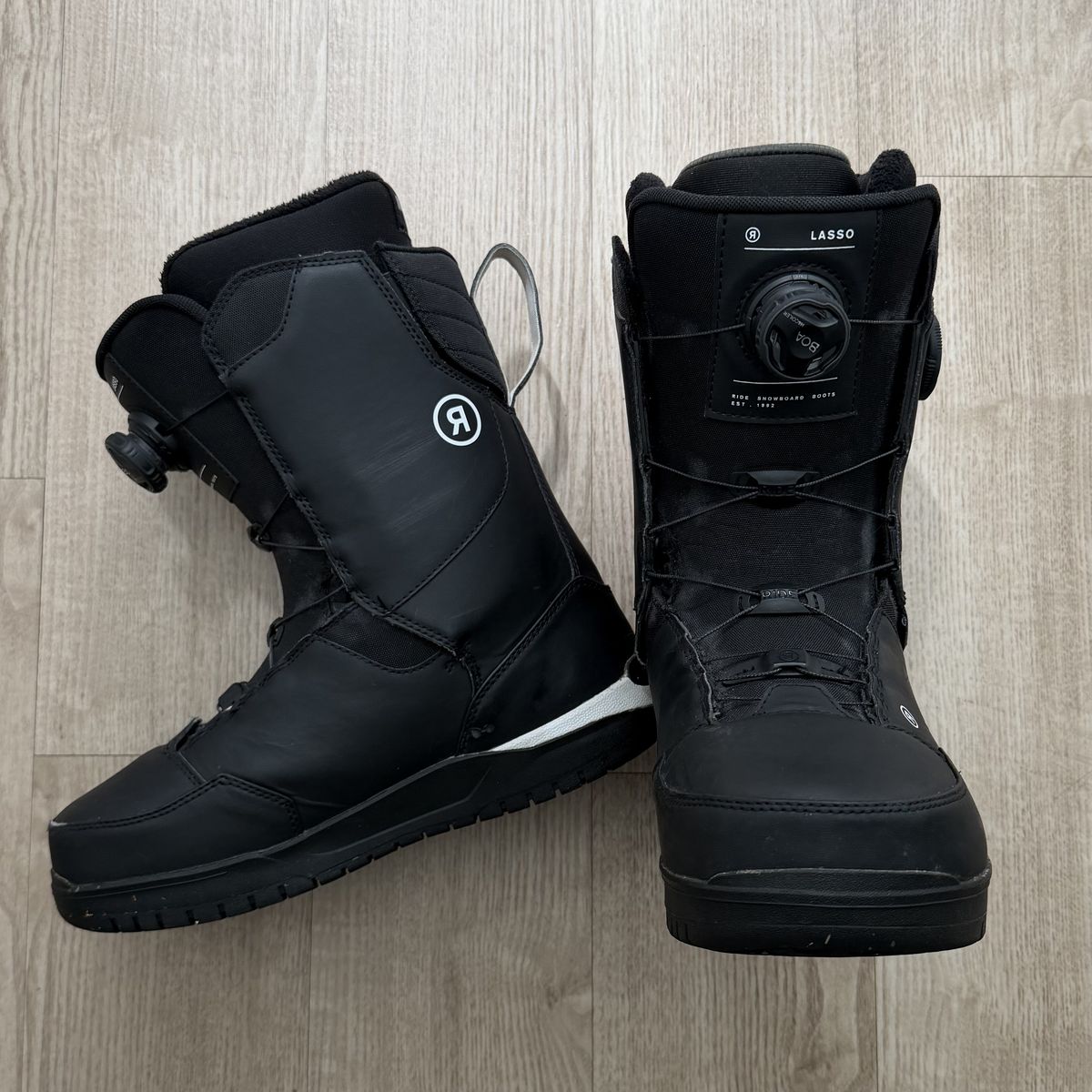 Ride Lasso Dual BOA Snowboard Boots Men’s Size 10 + Sidas Insoles