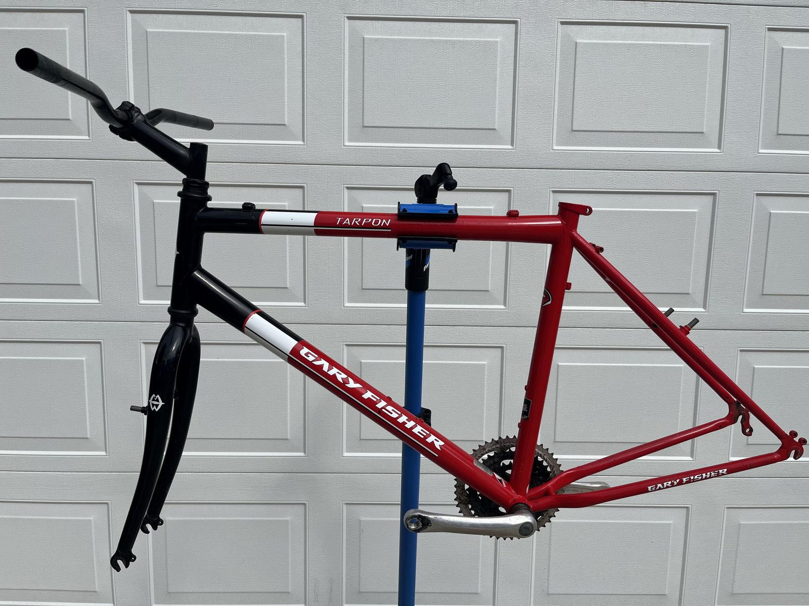 Gary Fisher Tarpon Chromoly Frame, Fork, Crankset, Handlebar and Stem, Size Large