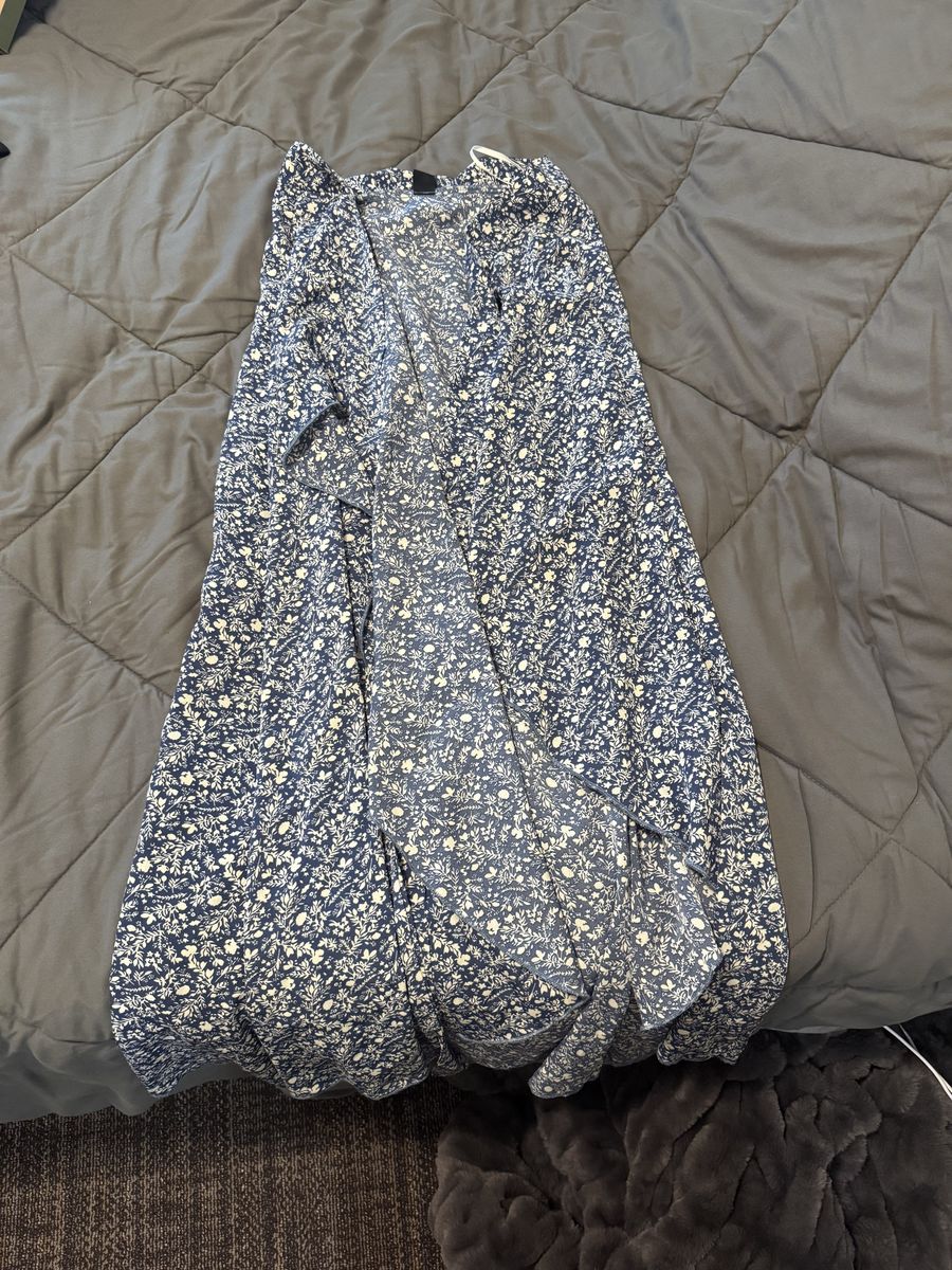 Small floral maxi length wrap skirt
