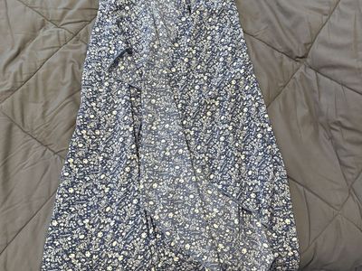 Small floral maxi length wrap skirt