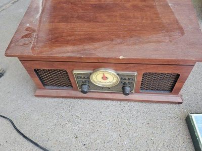 old record players and some records