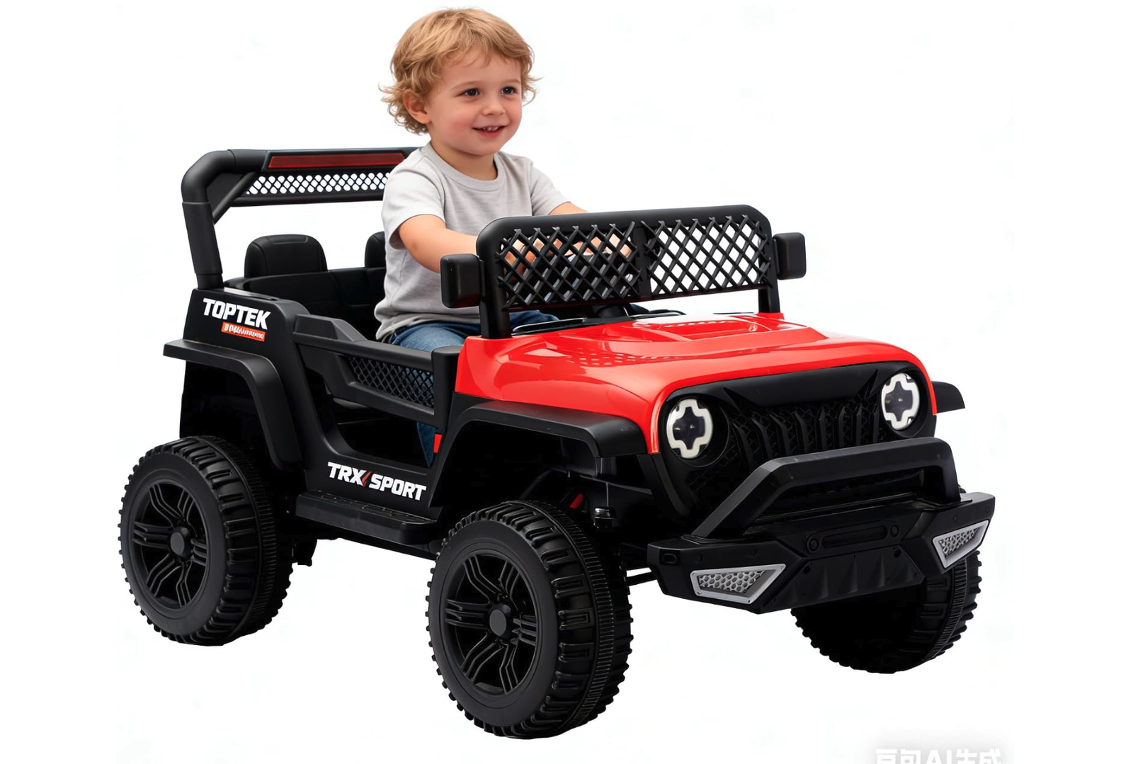 New12V Kids Ride On Car Electric Vehicle with Remote Control, LED Lights,Music,Slow Start & Swing Function