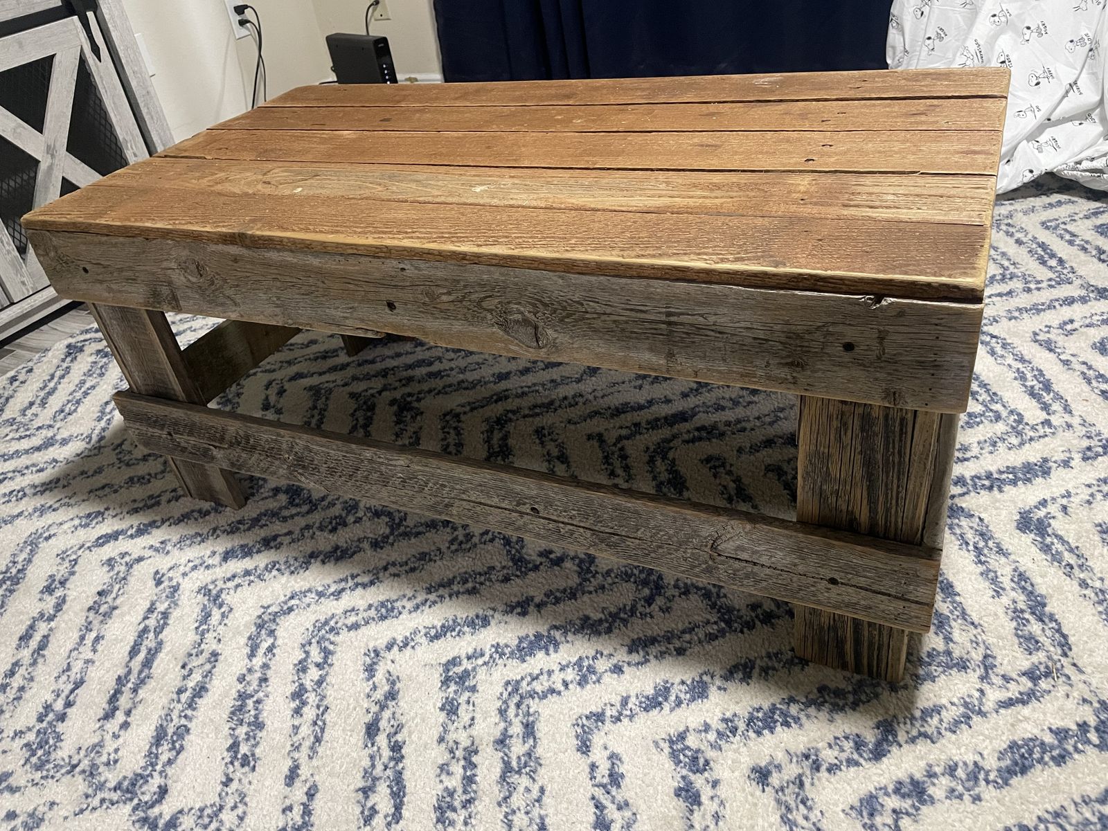 Wood coffee table