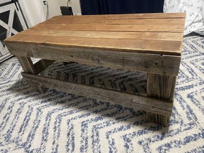 Wood coffee table