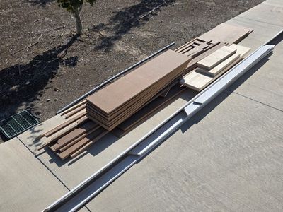 Assorted Lumber and Wood Boards Lot - MDF, Trim, and Wood Planks