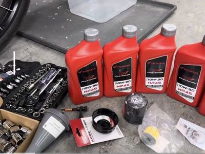 Motorcycle oil change chain cleaning bike