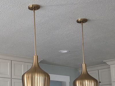 Brass Pendant Lights (2)