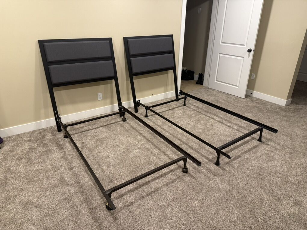 Two Twin Bed Frames With Headboards $40 Each