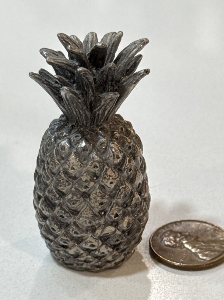 Vintage Pewter Pineapple Lamp Finial Heavy 4oz
