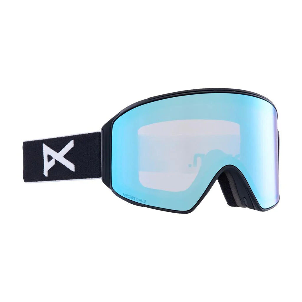 Anon M4 Cylindrical Adult Goggle + MFI Face Mask + Bonus Lens - Black/Percieve Blue
