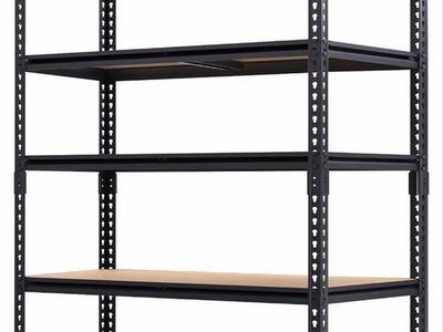2 Heavy Duty 5-Tier Metal Storage Shelves – Adjustable Garage Shelving (New In Box)