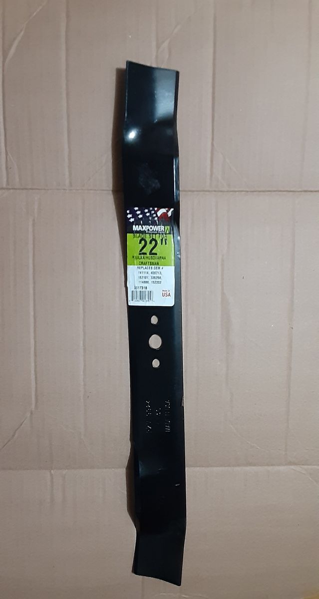 New MaxPower 22-inch x 2 ¼-inch Deck Mulching Mower Blade for Walk-Behind Lawn Mowers