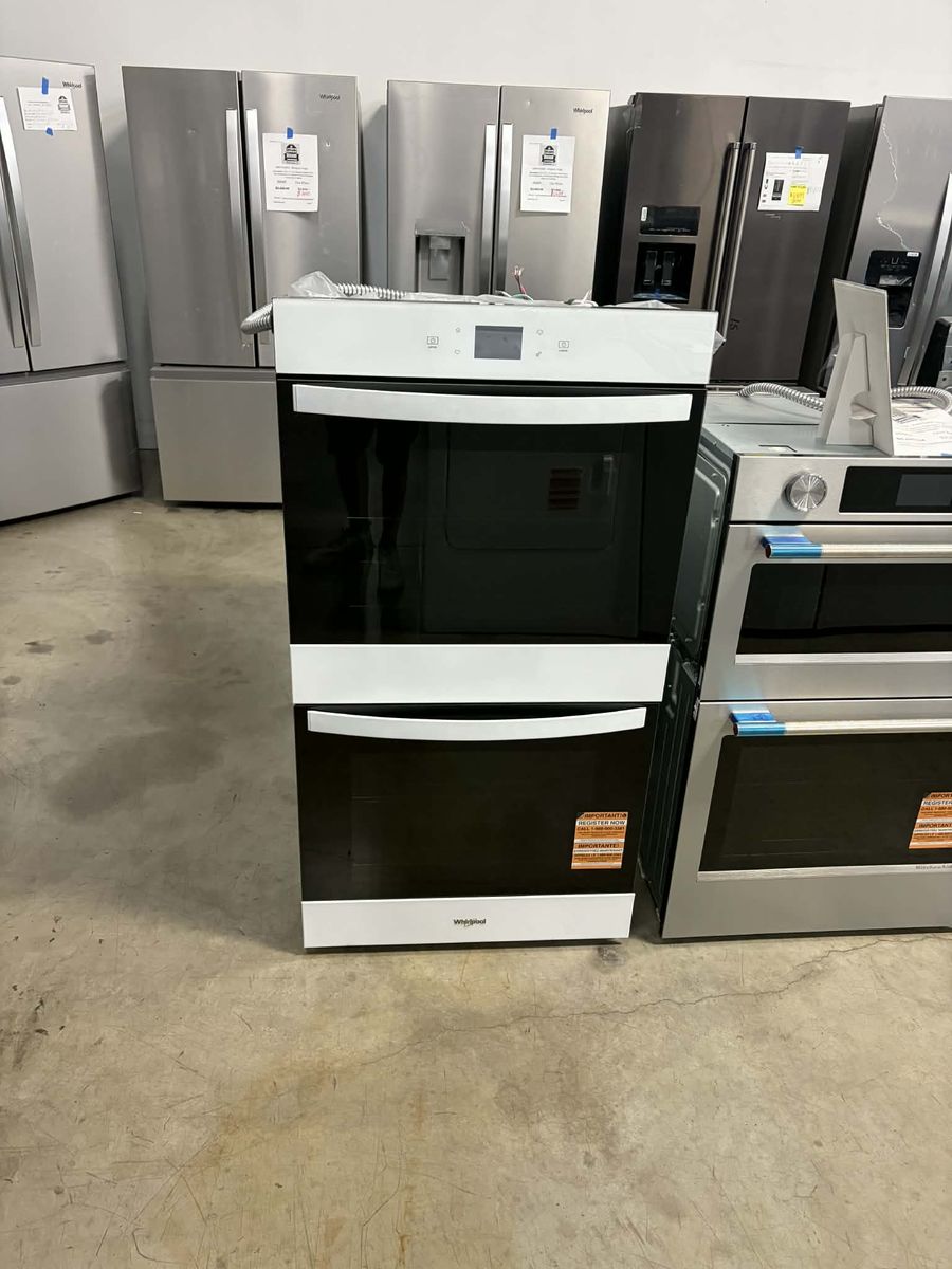 NEW WHIRLPOOL 27 INCH WHITE DOUBLE ELECTRIC WALL OVEN