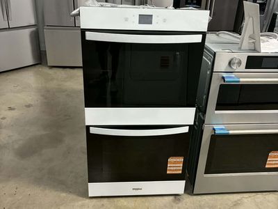 NEW WHIRLPOOL 27 INCH WHITE DOUBLE ELECTRIC WALL OVEN
