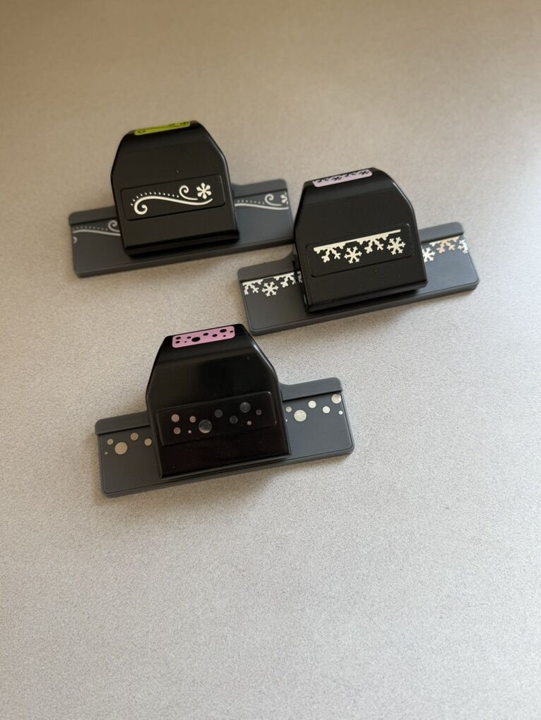 Set of 3 large scrapbooking punches