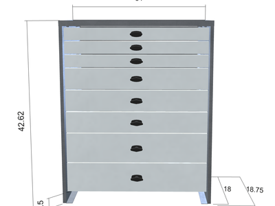 Heavy Duty Aluminum Drawer Package PN42422A