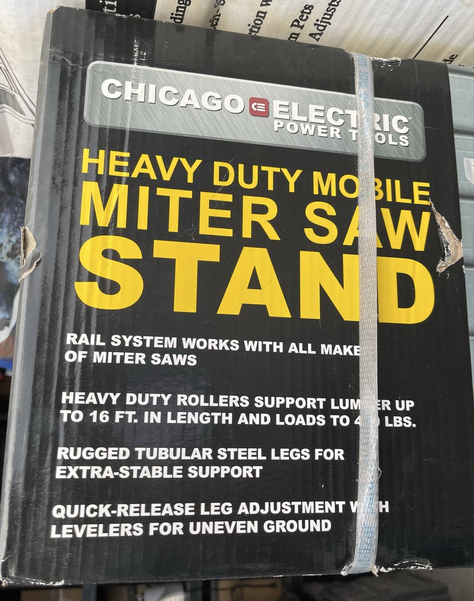 Chicago Electric Heavy Duty Mobile Miter Saw Stand