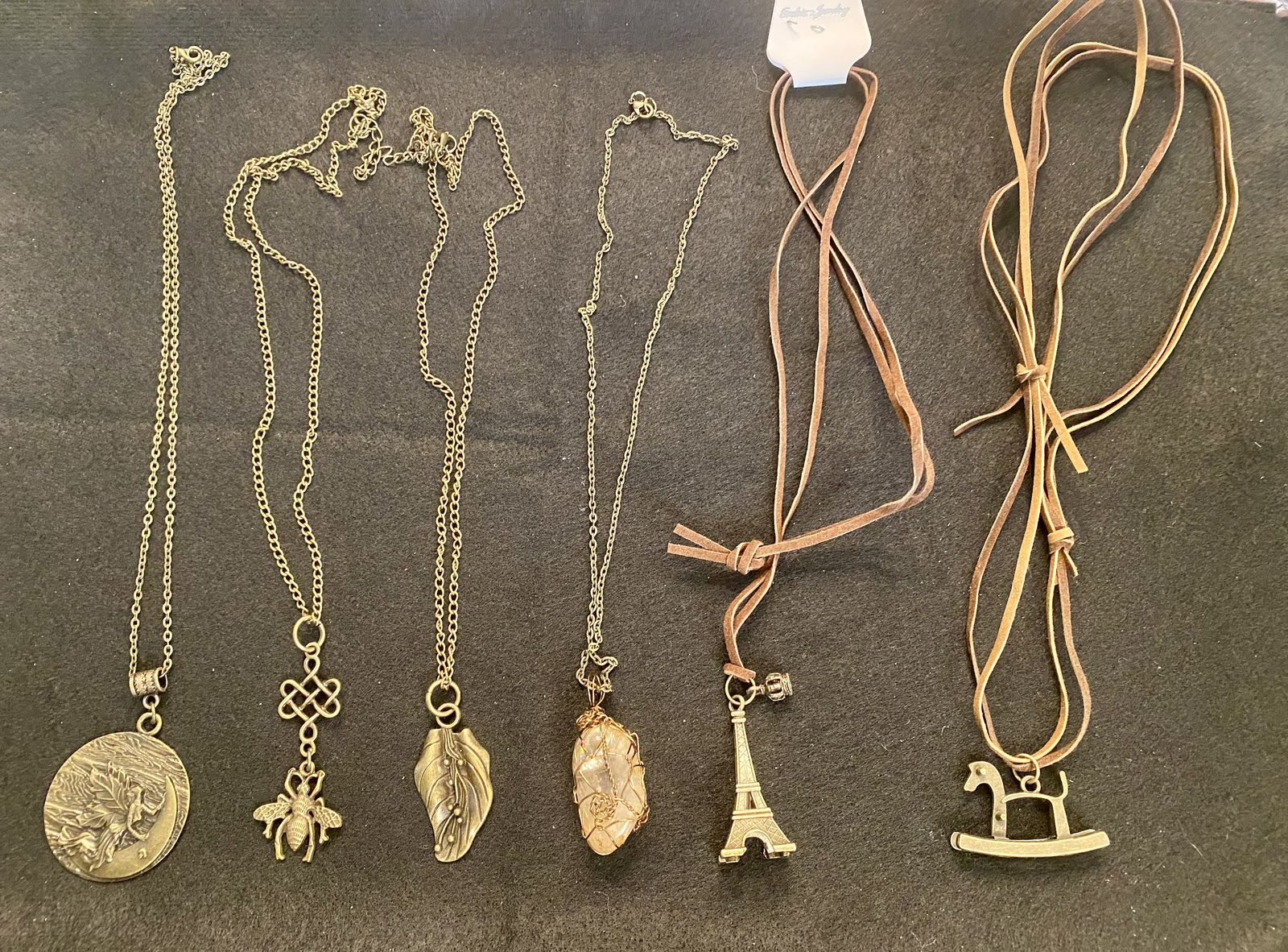 NEW! Antique Bronze Pendant Necklaces w/ Vintage Style Boho Charms PLUS Earrings - $7-$15 - C ALL PIX