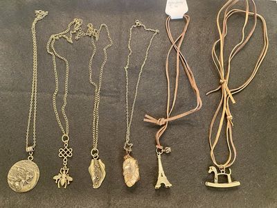 NEW! Antique Bronze Pendant Necklaces w/ Vintage Style Boho Charms PLUS Earrings - $7-$15 - C ALL PIX