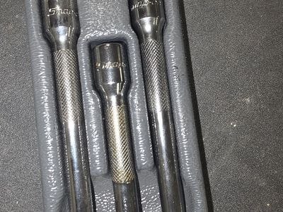 Snap-on 1/4" 3/8" Drive Chrome Socket Extension Set - 8 Piece Swivel Wobble USA