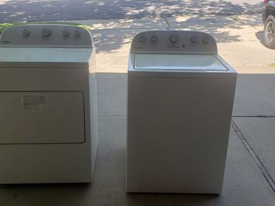 Whirlpool White Top-Load Washer and Matching Dryer Set