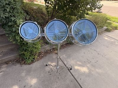 Gammon 3-Piece Acrylic Roto Tom Set with Stand - Used Drum Percussion