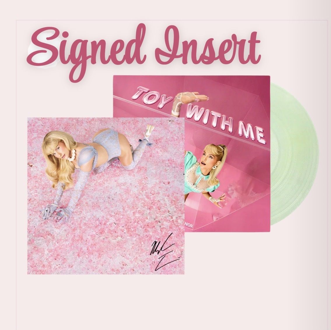 Meghan Trainor-SIGNED Toy With Me-Coke Bottle Glitter Vinyl LP-SEALED-WORN (Tiny)-Autographed-Collectible-Limited Edition