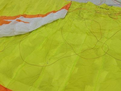 Nova Mentor 3 Paraglider - Size M 90 - 110 kg - Yellow/Orange/White - Excellent Condition