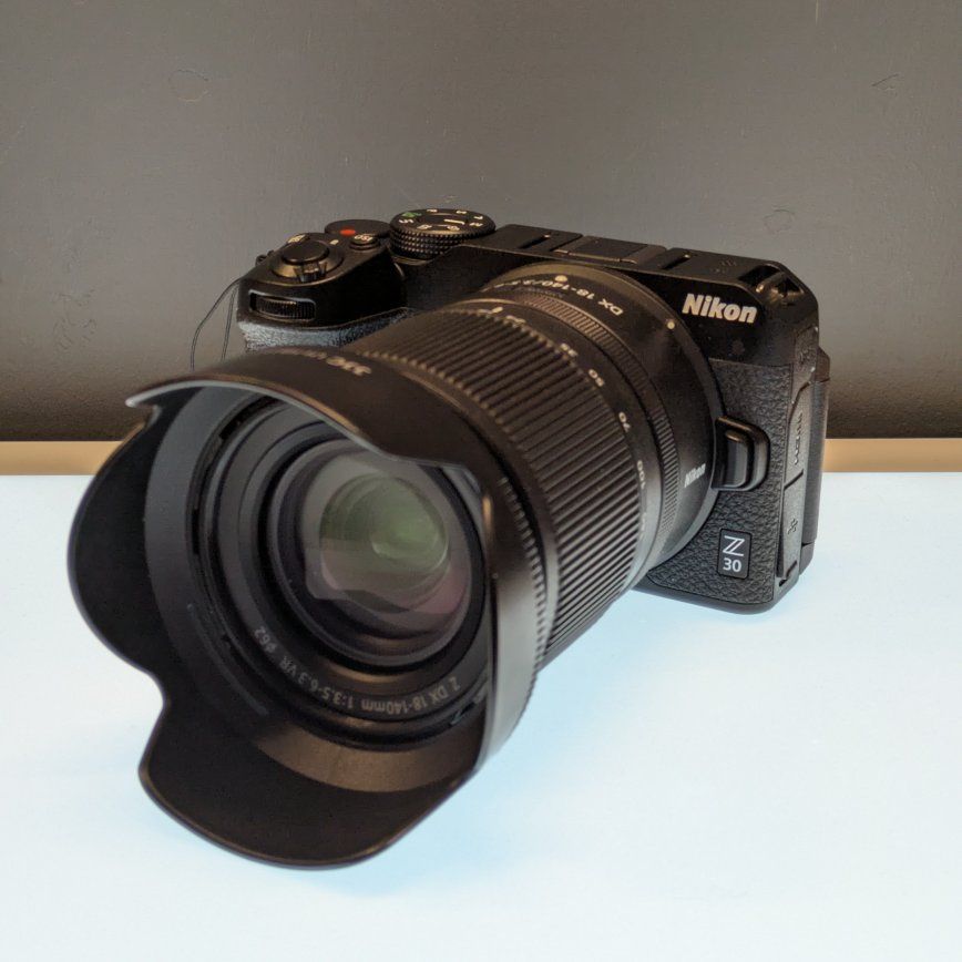 Nikon z30 with upgraded 18-140mm lens mirrorless