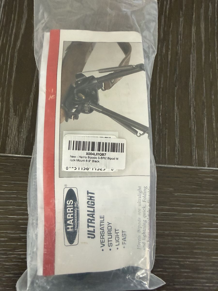 Harris Engineering Inc. Bipod Series S-BR2 6"-9" Black