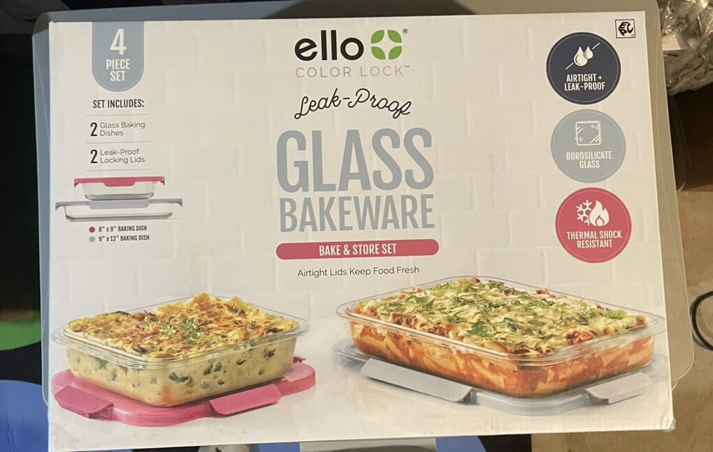 Ello Colo LOck 4- Piece Leak-Proof Bakeware