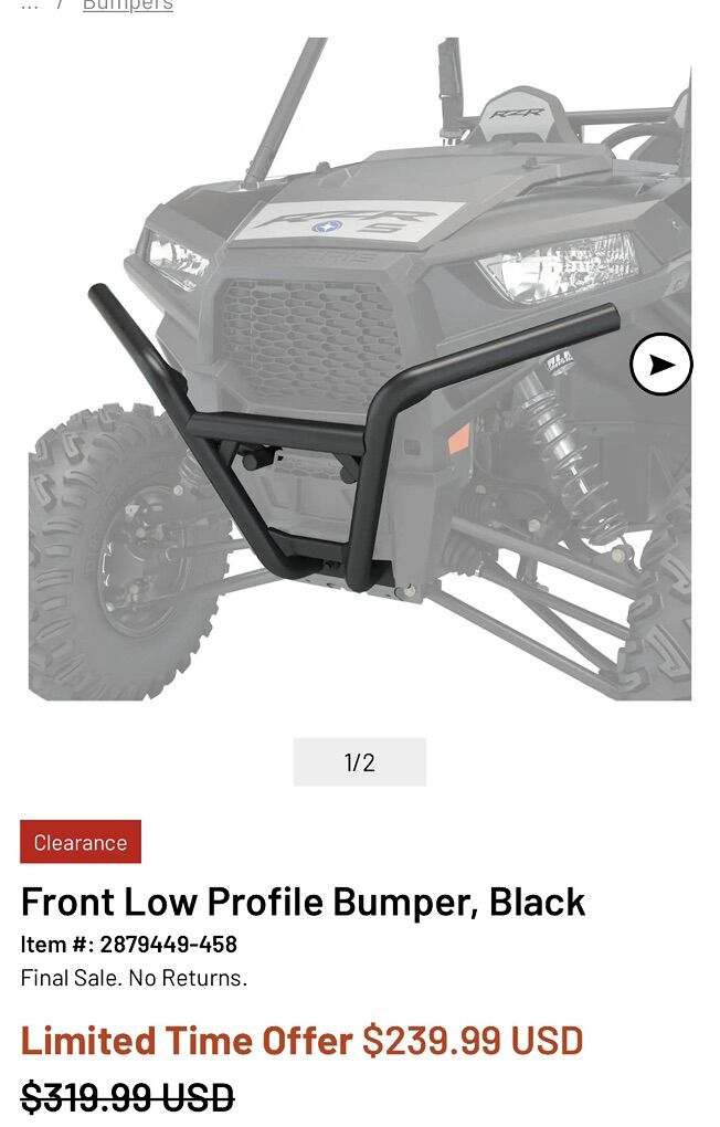 Polaris Rzr Front Bumper