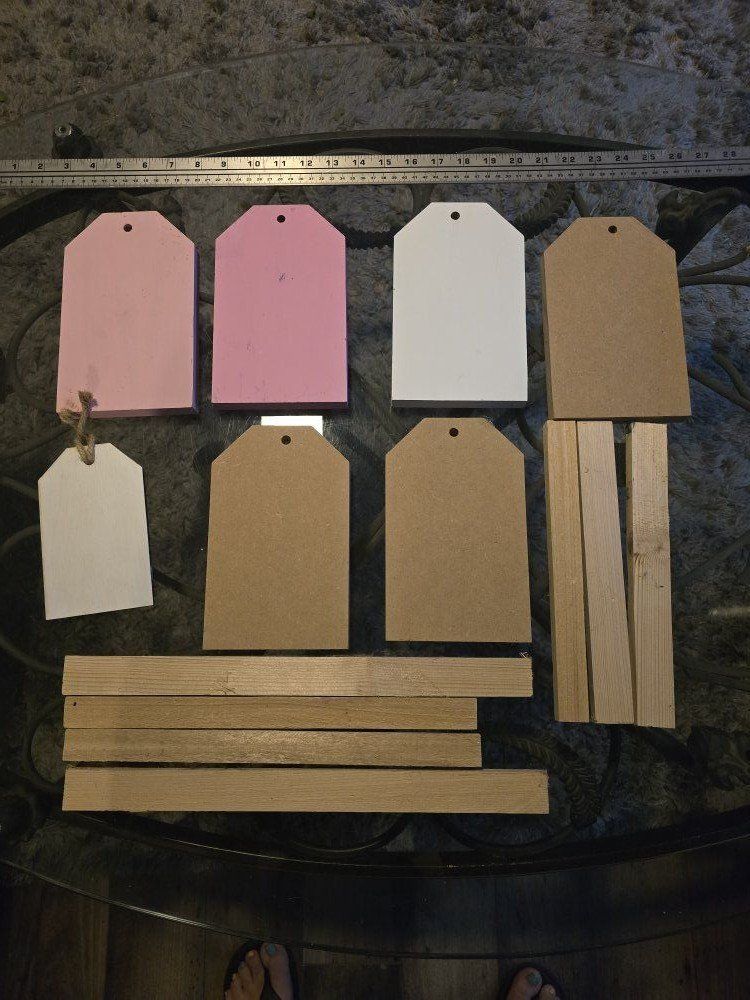 Craft Wood Pieces Tags