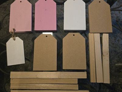 Craft Wood Pieces Tags