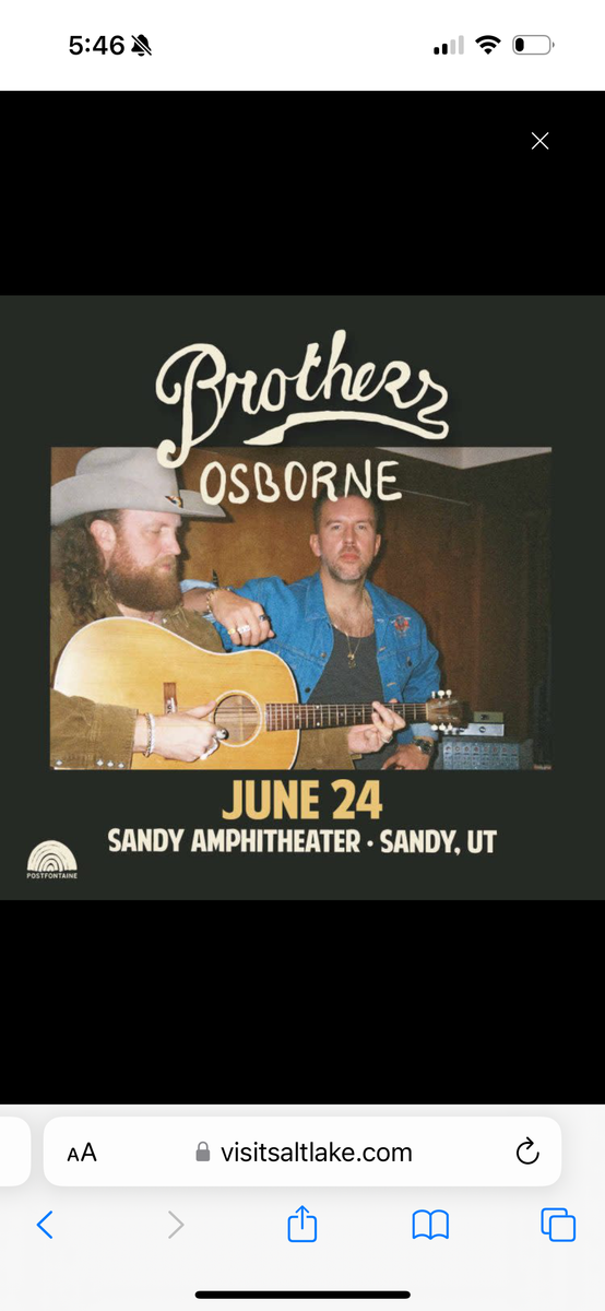2 Brothers Osborne tickets-Wed June 24