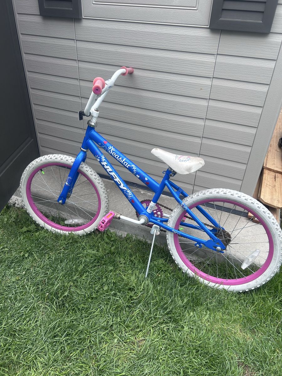 Huffy Seastar Kids Bike Blue Pink White 20 Inch Single Speed