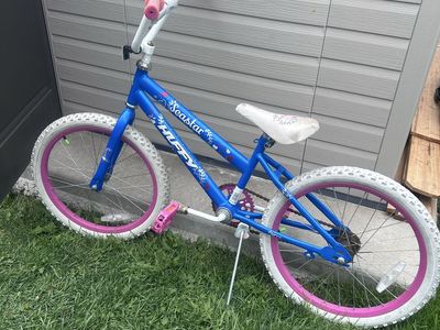 Huffy Seastar Kids Bike Blue Pink White 20 Inch Single Speed