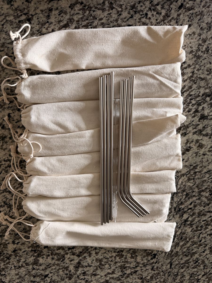 8 pack Of Metal Straws