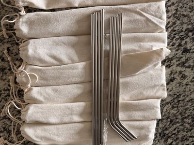 8 pack Of Metal Straws