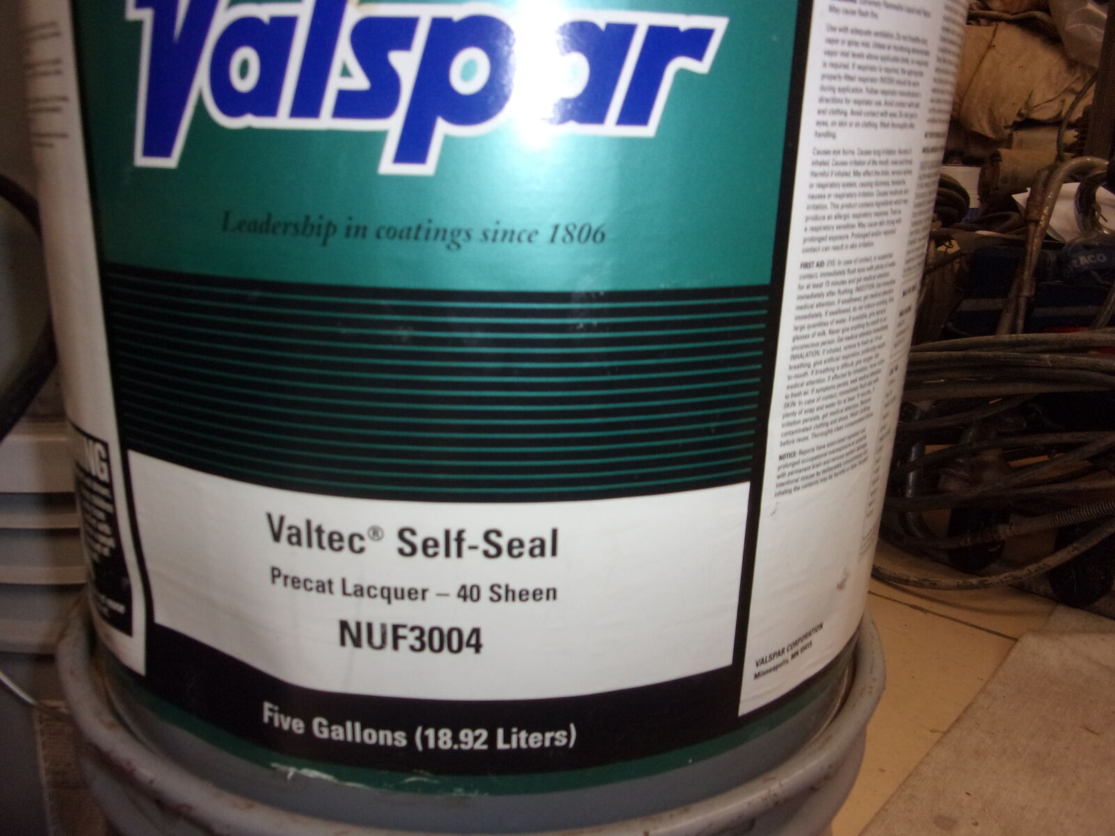 Valspar  self seal Valtec pre cat lacquer