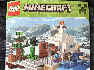 LEGO Minecraft 21120 Snow Hideout Building Set - Complete with Minifigures & Instructions