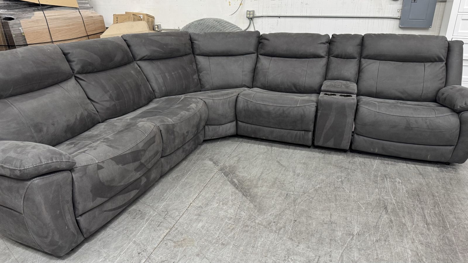 Sectional Recliner Sofa Full Electric