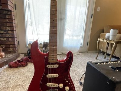 Rad Red Fender Stratocaster and Tube Amp