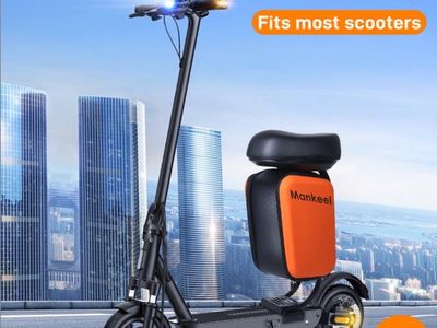 Mankeel Large E-Scooter Seat Bag - Waterproof, Lightweight, Two-Way Zipper Storage Cash Only
