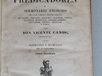 Antique 1846 Biblioteca de Predicadores Tomo Primero Book by Don Vicente Canos