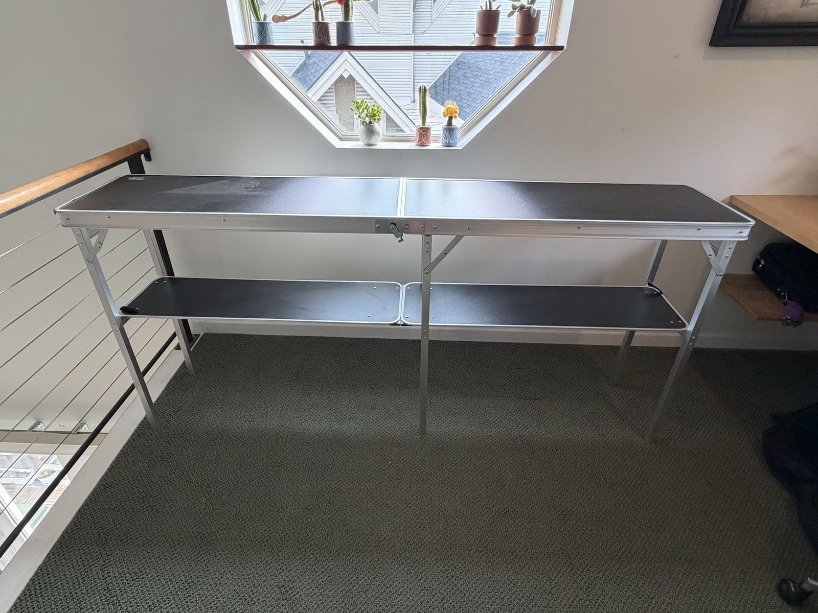 Folding Exhibitor’s Table and Display Racks